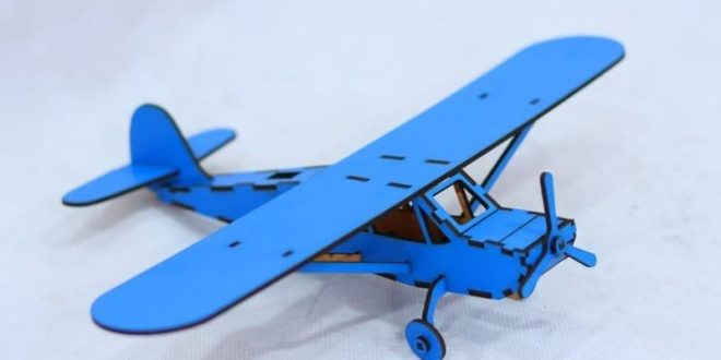 Laser Cut Wooden Airplane Toy