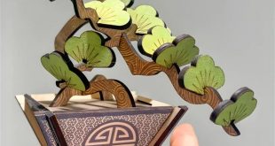 Free Tree Bonsay wood laser cut