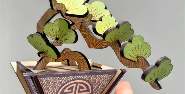 Free Tree Bonsay wood laser cut