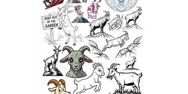 Free Goat set CDR file Vectors Pack