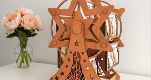 Photo frame with a ferris wheel cdr dxf eps pdf svg