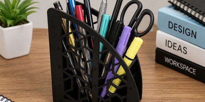 Free pen and pencil acrylic desk organizer
