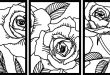 Free roses silhouette vector DXF